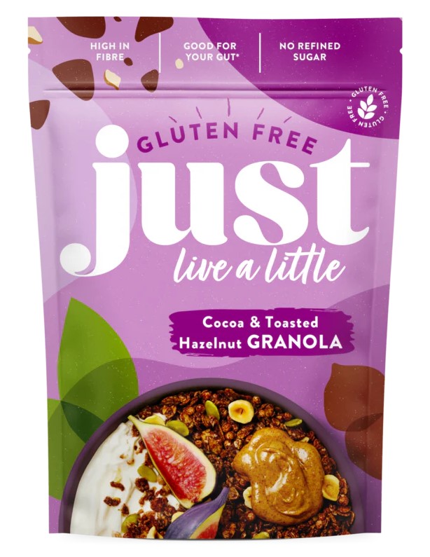 JUST LIVE A LITTLE GF COCOA HAZELNUT GRANOLA