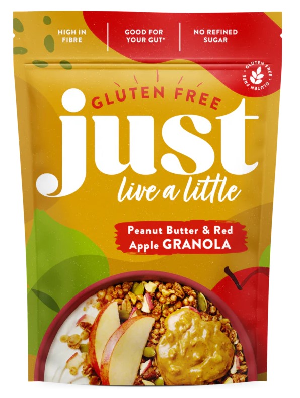 JUST LIVE A LITTLE GF PEANUT BUTTER & APPLE GRANOLA