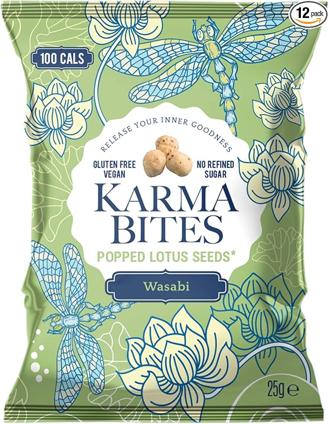 KARMA BITES POPPED LOTUS SEEDS WASABI